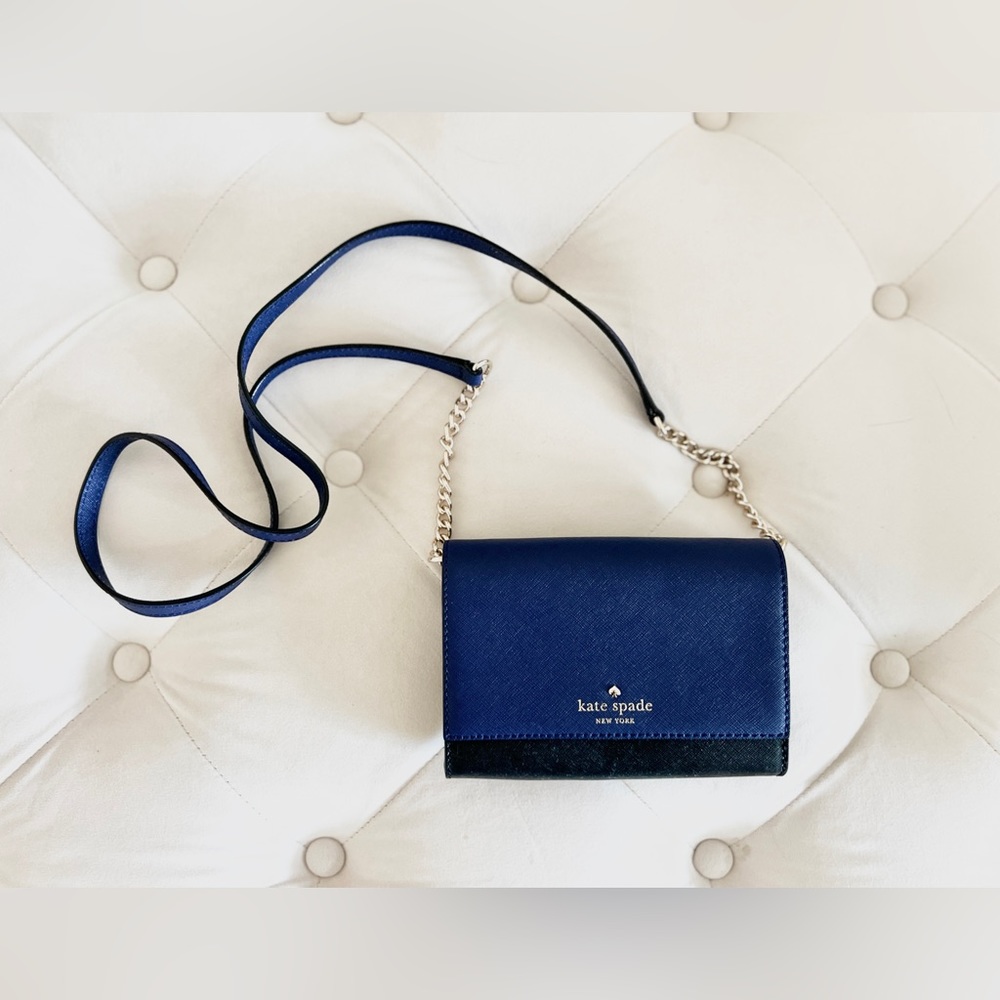 Kate Spade New York Navy Blue and Black Crossbody Bag Purse NWOT